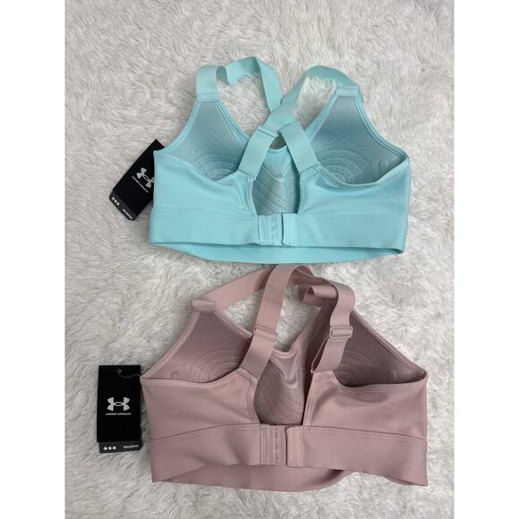 NWT Under Armour Continuum High Support Sports Bras Set S — Pink & Aqua - Picture 4 of 11